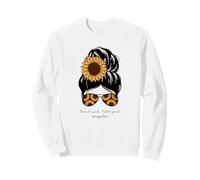 Messy Bun Sunflower Born to Guide Human Design Projector Sweatshirt