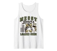 Messy Buns and Loaded Guns Funny Patriotic Pro Gun Women Tank Top