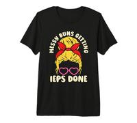 Messy Buns Getting IEPs Done Autism Awareness Teacher IEP Premium T-Shirt