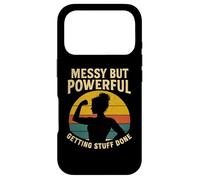 Messy But Powerful Getting Stuff Done Retro Strong Women Case for iPhone 17 Pro