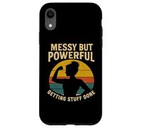 Messy But Powerful Getting Stuff Done Retro Strong Women Case for iPhone XR
