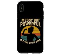 Messy But Powerful Getting Stuff Done Retro Strong Women Case for iPhone XS Max