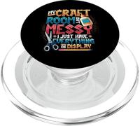 Messy Craft Room Everything On Display Crafter PopSockets PopGrip for MagSafe
