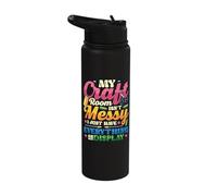 Messy Craft Room Everything On Display Crafter Stainless Steel Insulated Water Bottle