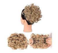 Messy Curly Bun Hair Extension Wig Easy Stretch Comb Clips In Ponytail Extensions for Women Donut Hair Bun Piece