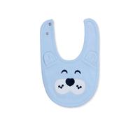 Messy Duck Embroidered Cotton Baby Bib with Ears - Blue