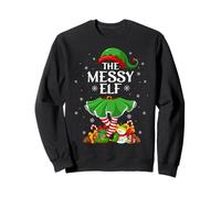Messy Elf Christmas Family Elf Squad Xmas Girls Women Sweatshirt