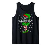 Messy Elf Christmas Family Group Women Girls Xmas Pajama Tank Top