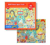 Messy goes to OKIDO 50 Piece Puzzle - Robot Puzzles for 4+ Year Olds - Jigsaw Puzzles for Kids