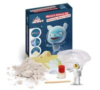 Messy goes to OKIDO - Messy’s Glowing Moon and Sand Kit, Glow-in-the-Dark Space Science Activity - Fun Sensory Kids Science Experiment Kit
