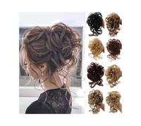 Messy Hair Bun Messy Curly Bun Hair Piece Scrunchie Tousled Updo Elastic Band Hair Extension Hair Pieces Ponytail Hairpiece for Daily Wear(33#)