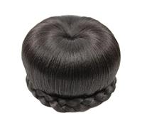 Messy Hair Bun Party Wedding Dancing Hairdos Hair Accessory Braided Hair Bun Hair Piece Synthetic Updo Braided Chignon with Built-in Combs for Women Girls Ponytail Hairpiece for Daily Wear (Color :