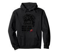 Messy Hair Milk Stains Mom Life Funny Motherhood Pullover Hoodie
