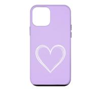 Messy Hand Drawn Heart Scribble - Lilac Case for iPhone 12 mini