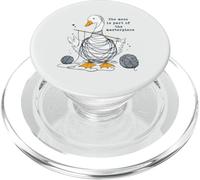 Messy Knitting Goose Yarn Crafter Masterpiece Design PopSockets PopGrip for MagSafe