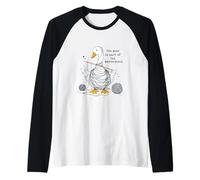 Messy Knitting Goose Yarn Crafter Masterpiece Design Raglan Baseball Tee