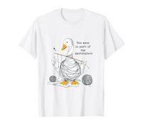 Messy Knitting Goose Yarn Crafter Masterpiece Design T-Shirt