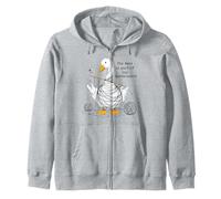 Messy Knitting Goose Yarn Crafter Masterpiece Design Zip Hoodie