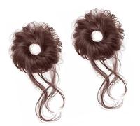 Messy Styles Synthetic Fiber Hair Bun For Kids Elastic Extension Great For Various Occasion And DressingUp Fun Synthetic Extension