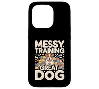 Messy Training Great Dog Funny Puppy Lover Case for iPhone 15 Pro