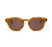 MessyWeekend Bille Sunglasses for Men and Women with Round Handmade Acetate Frame - Lenses with Full UV400 Protection - Designer Sunglasses for Men and Women, Havana/Brown