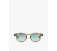 Messyweekend Womens Messyweekend Bille Square-Frame Acetate Sunglasses Bottle/Green
