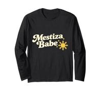 Mestiza Babe Filipino Pride Sun Flag Pinoy Philippines Long Sleeve T-Shirt