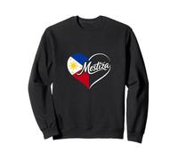 Mestiza Filipino American Philippines Pride Heart Flag Sweatshirt