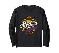 Mestiza - Half Filipino - Philippine Flag - Filipina Women Long Sleeve T-Shirt