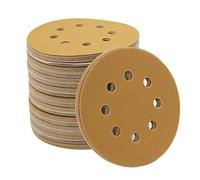 Mestool 58-AP Gold 5-Inch 8-Hole 220 Grit Dustless Hook&Loop 100-pack (220)