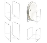 MESTUDIO Cutting Board Organizer Black Plate Organizer for Cabinet 4Pcs Rack Organizer for Cabinet for Storing Pans, Lids, Cutting Boards and Trays (Including Two Size)