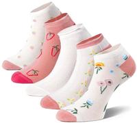 MESU Ankle Socks for Women 5 Pairs Causal No Show Socks Cotton Low Cut Socks Boat Socks 5PC2