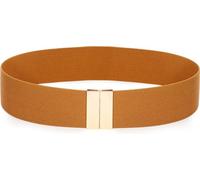 MESU Stretchy Belts for Women Elastic Wide Waist Belt for Dresses 65CM Camel