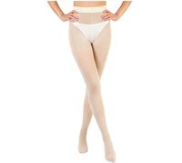 MESU Women Rhombic Patterned Tights Sheer High Waist Pantyhose Stockings A - White