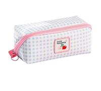 Mesuaeso Pencil Cases Dopamine Color Block Prism Grid Pencil Case | Supplies Organizer for Pens Large Capacity Cute Pencil Holder & Makeup Bag