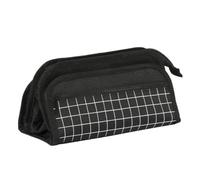 Mesuaeso Pencil Cases Minimalist Triangle Grid Pencil Case Mult-Layer | Large Capacity Geometric Pen Supplies Organizer Anti-Dirty Waterproof Pen Pouch