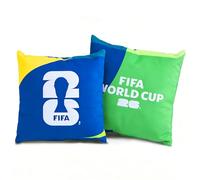 MESUCA FIFA World Cup Plush Cushion Pillow, 15.7x15.7 Inch, Soccer Room Decor (FIFA-B)