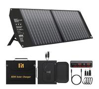 Mesuvida 60W Portable Solar Panel with 5 Ports, 18V MC4 Higher Output/18V DC/QC 3.0 USB-A & USB-C (PD 45W) Foldable Solar Panel for Portable Generator Power Station Smartphones Tablet