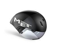 MET - Codatronca Road Cycling Helmet in Black / Silver Size Medium (56-58 cm)