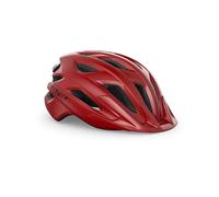 MET Crossover Cycling Helmet, Red Glossy, Size 52-59cm