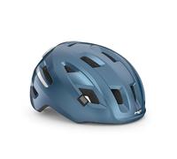 MET E-Mob Urban Cycling Helmet, Glossy Navy, Size 58-61cm