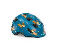 MET Hooray Kids Cycling Helmet, Glossy Blue Teckel, Size 46-52cm