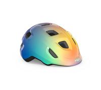 MET Hooray Kids Cycling Helmet, Multicolour Glossy, Size 52-55cm