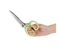 Met Lux 7.6 Inch Herb Scissors, 1 Heavy-Duty Herb Shear - with 5 Blades, Cover & Comb Included, Green Stainless Steel Multi-Blade Herb Scissor, for Lettuce, Cilantro, & Green Onion - Restaurantware