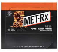 MET-Rx, Big 100, Meal Replacement Bar, Peanut Butter Pretzel, 9 Bars, 3.52 oz (100 g) Each