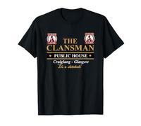 Meta Cortex - The Clansman Public House - Craiglang - Glasgow T-Shirt - Black - Unisex Adults - Short Sleeve - Classic Fit - Small