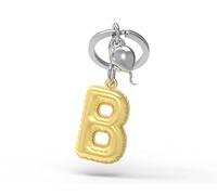 Meta[l]morphose Metalmorphose MTM10B Helium Balloon Keyring Gold Letter B with Silver Balloon Charm
