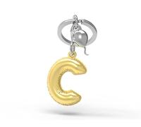 Meta[l]morphose METALMORPHOSE MTM10C Helium Balloon Keyring Gold Letter C with Silver Balloon Charm