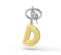 Meta[l]morphose Metalmorphose MTM10D Helium Balloon Keyring Gold Letter D with Silver Balloon Charm
