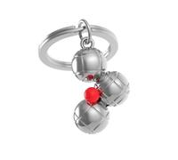Meta[l]morphose Metalmorphose MTM141 Silver Petanque Balls and Red Pig Key Ring